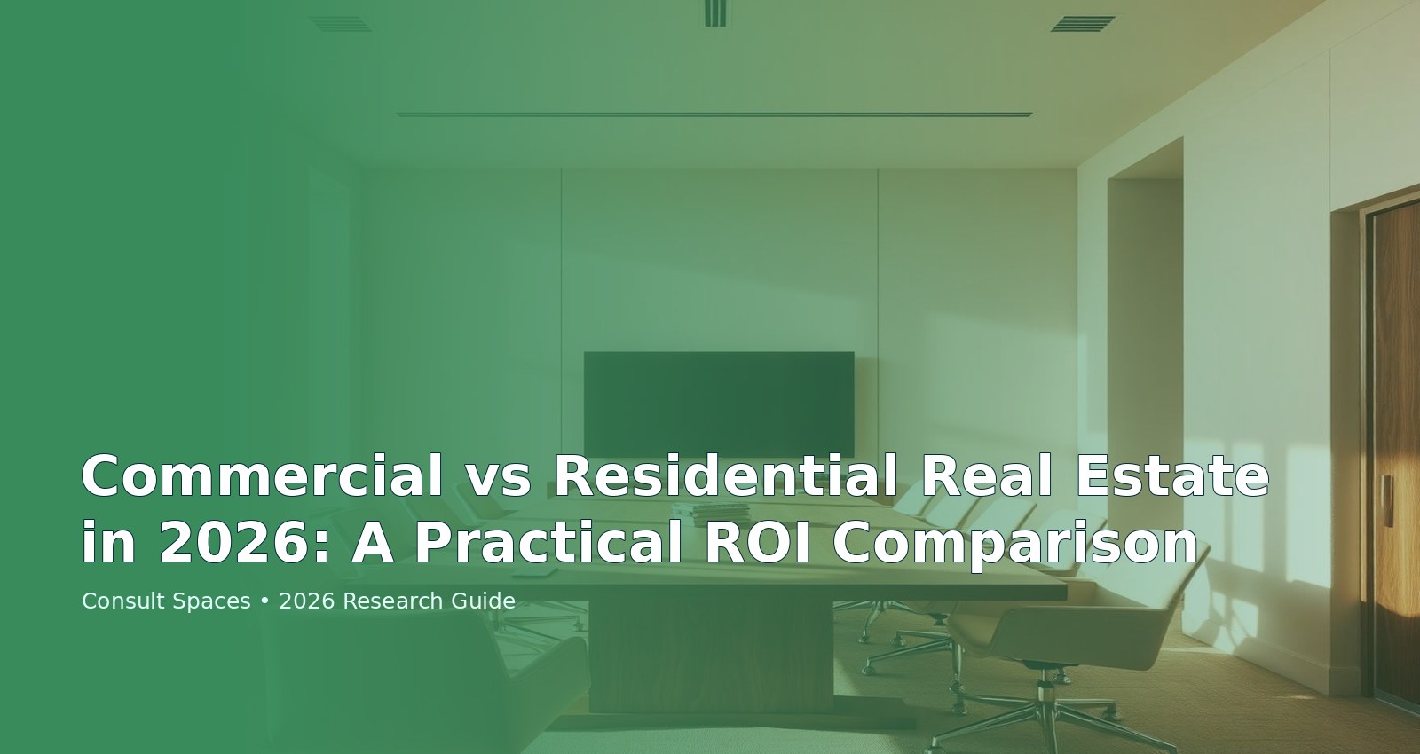 Commercial vs Residential Real Estate in 2026: A Practical ROI Comparison